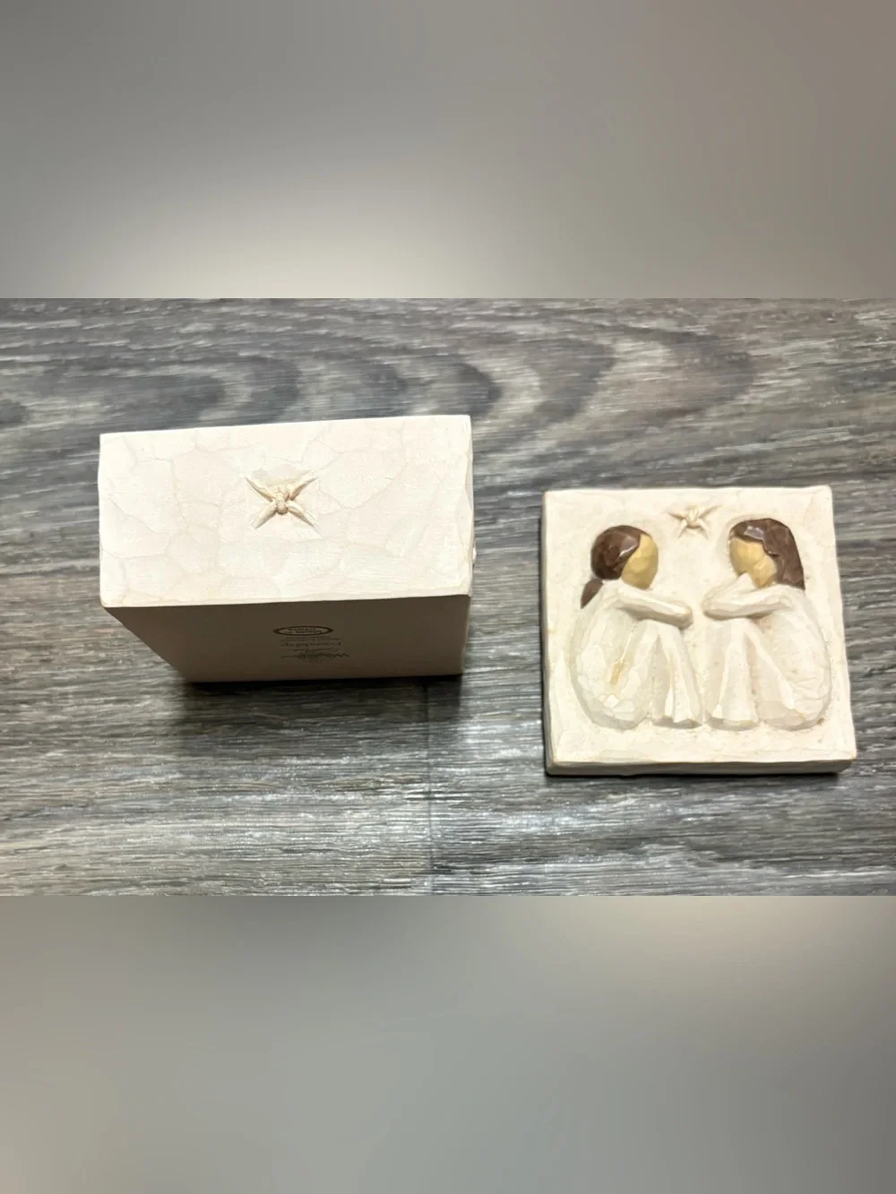 Willow Tree Sculpture Friendship Trinket Box